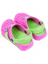 Buty ogrodowe dziewczęce różowo-zielone