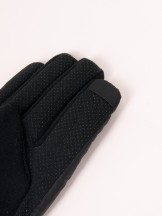 Rękawiczki męskie materiałowe czarne dotyk abs