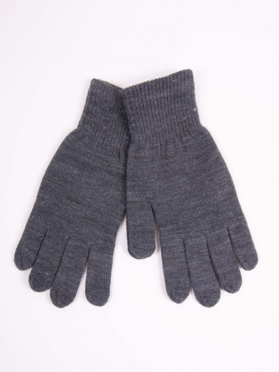 Rękawiczki pięciopalczaste basic ciemne szare