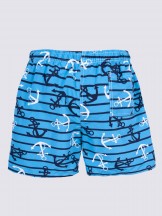Szorty plażowe kąpielowe męskie kotwice niebieskie