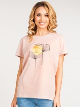 Koszulka damska t-shirt bawełniany kwiaty