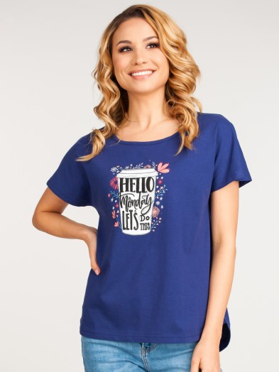Koszulka damska t-shirt bawełniany HELLO MONDAY