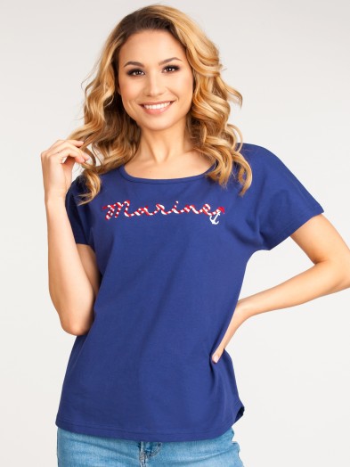 Koszulka damska t-shirt bawełniany MARINE