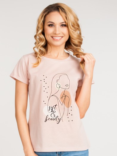 Koszulka damska t-shirt bawełniany kobieta