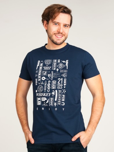 Koszulka męska t-shirt bawełniany napisy