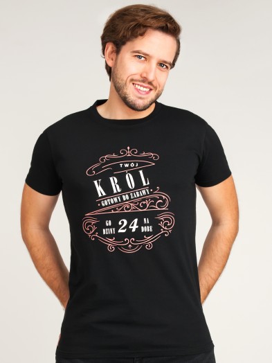 Koszulka męska t-shirt bawełniany król zabawy