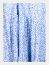 Sukienka damska letnia długa na ramiączka kwiaty niebieska