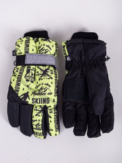 Rękawiczki narciarskie chłopięce pięciopalczaste sporty zimowe