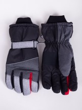 Rękawiczki narciarskie męskie szaro - czarne 