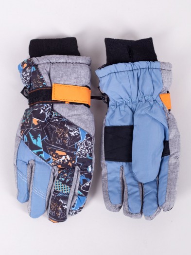 Rękawiczki narciarskie chłopięce pięciopalczaste Snowboard