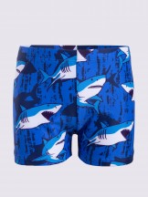 Spodenki kąpielowe chłopięce niebieskie w rekiny
