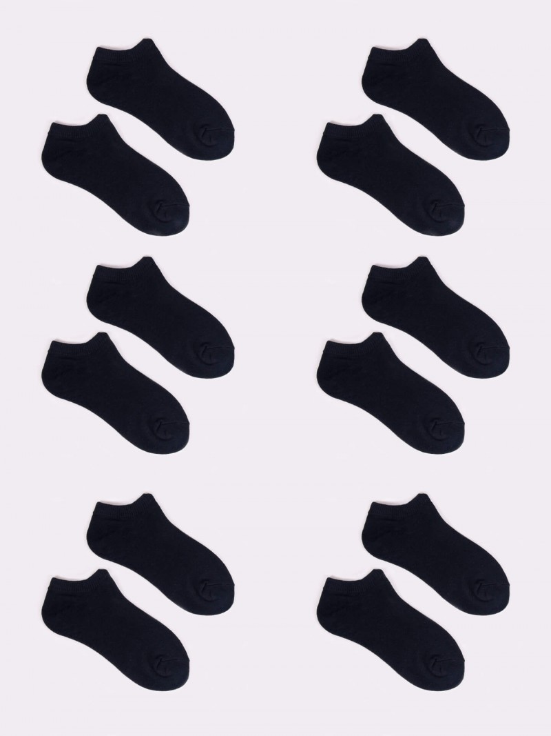 Skarpety stopki krótkie czarne basic 6PAK