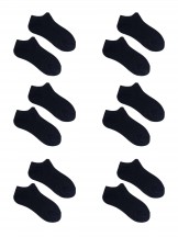 Skarpety stopki krótkie czarne basic 6PAK