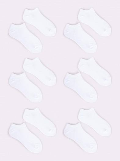 Skarpety stopki krótkie białe basic 6PAK