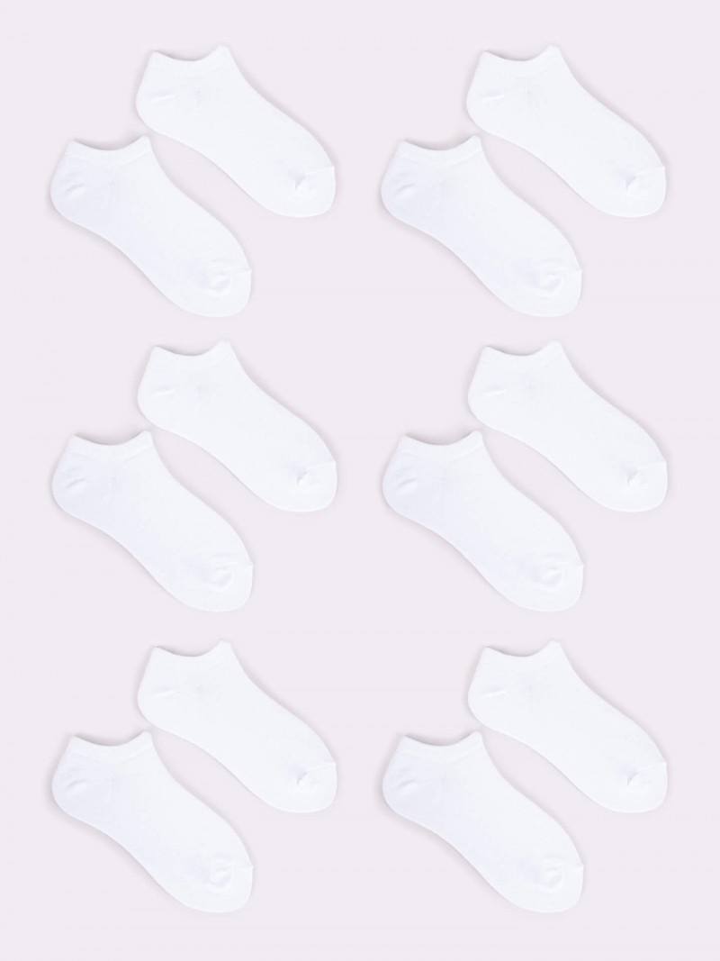 Skarpety stopki krótkie białe basic 6PAK