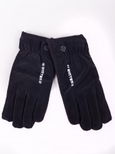 Rękawiczki męskie czarne z nadrukiem WINTER dotykowe