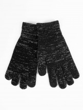 Rękawiczki damskie z połyskiem dotykowe czarne