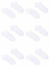 Skarpety stopki frotte białe z silikonem na pięcie 6PAK