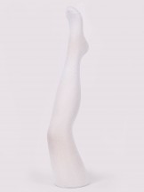 Rajstopy dziewczęce bawełniane z lurexem biało-czarne 2PAK