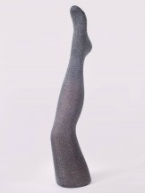 Rajstopy dziewczęce bawełniane z lurexem ciemnoszaro-czarne 2PAK