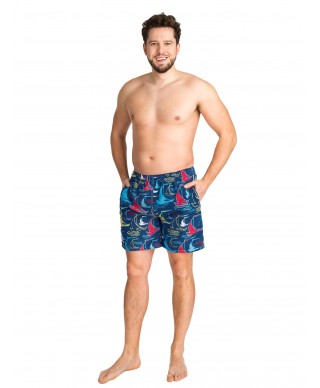 Szorty plażowe kąpielowe męskie żaglówki