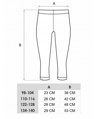 Legginsy dziewczęce getry 3/4 z aplikacją 3D różowe